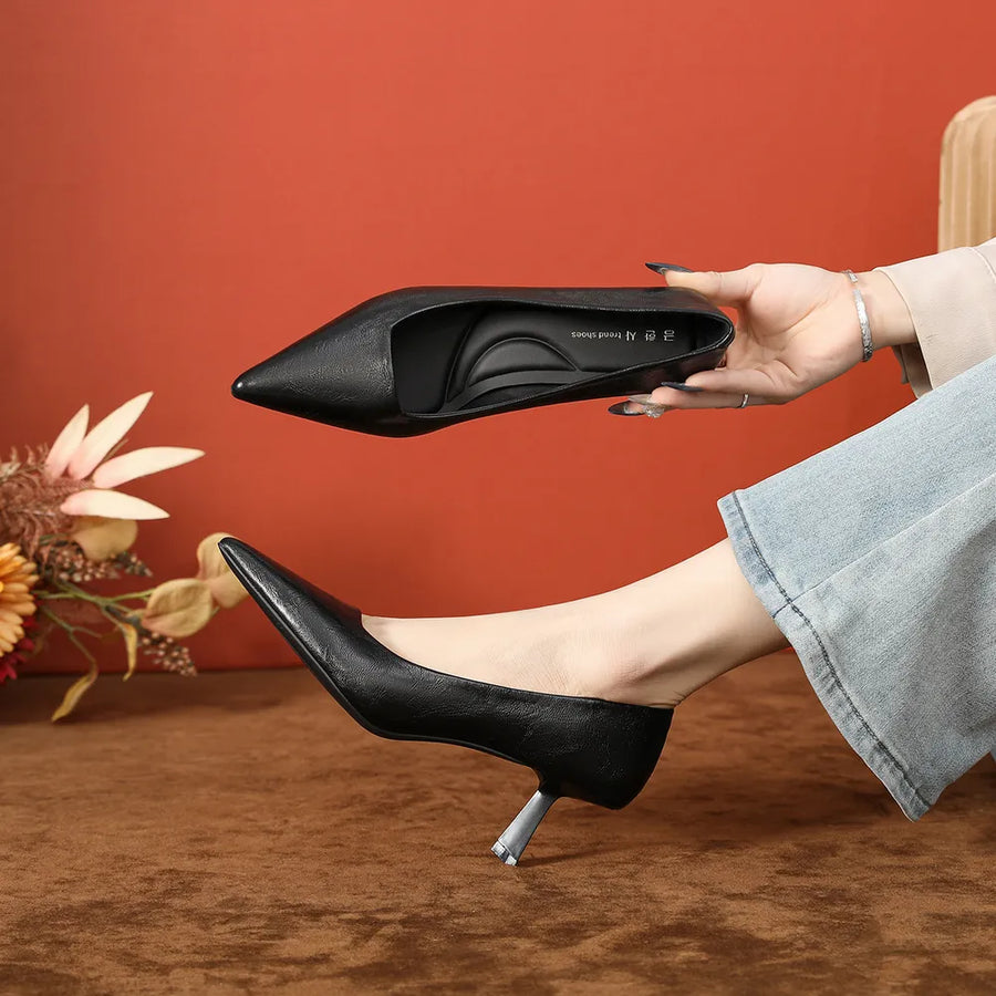 Harbor Venturi — PU Leather Point Toe Pumps Fashion Footwear, alternate view 2