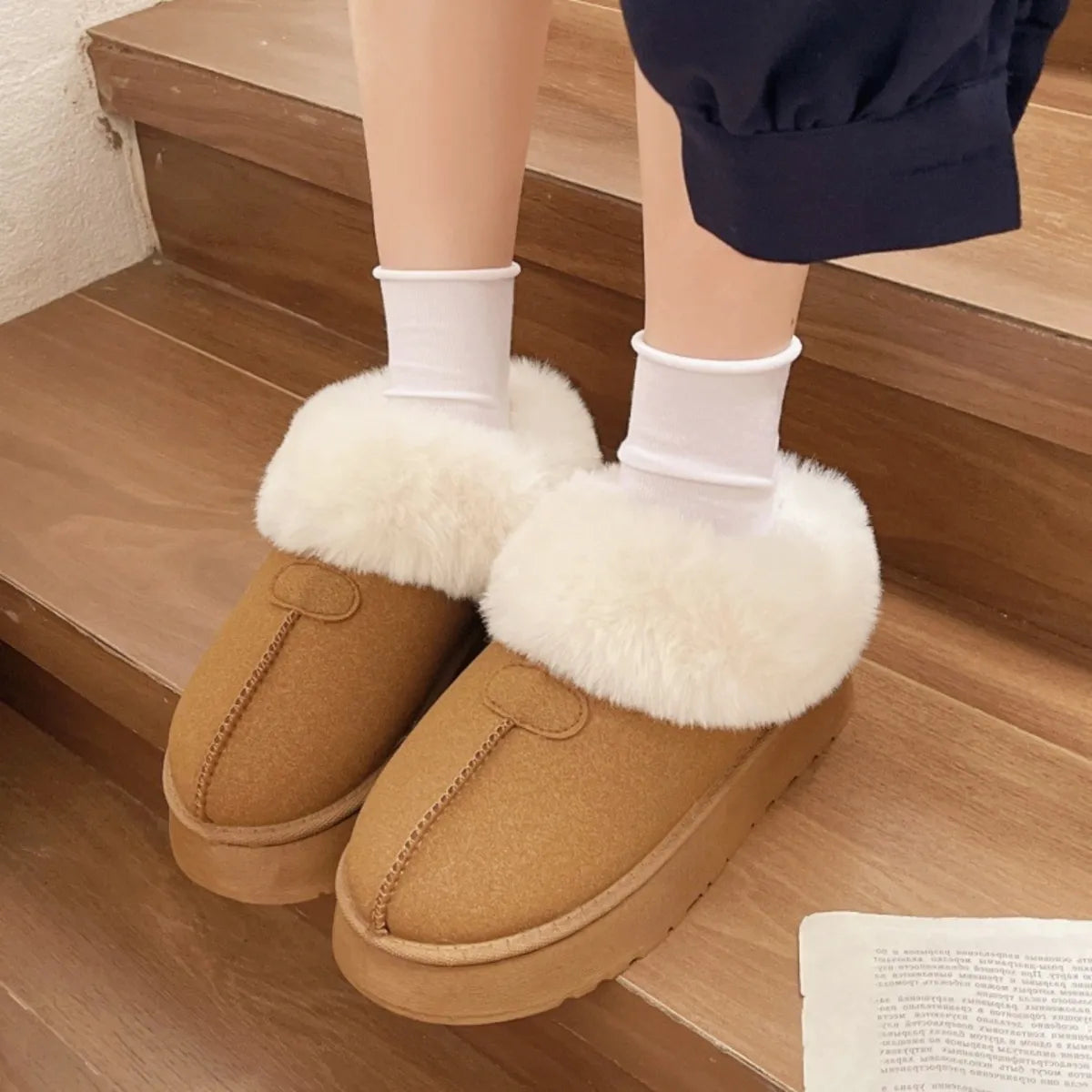 Wren Bellini — Cozy Furry Platform Boots Fashion Footwear, alternate view 5
