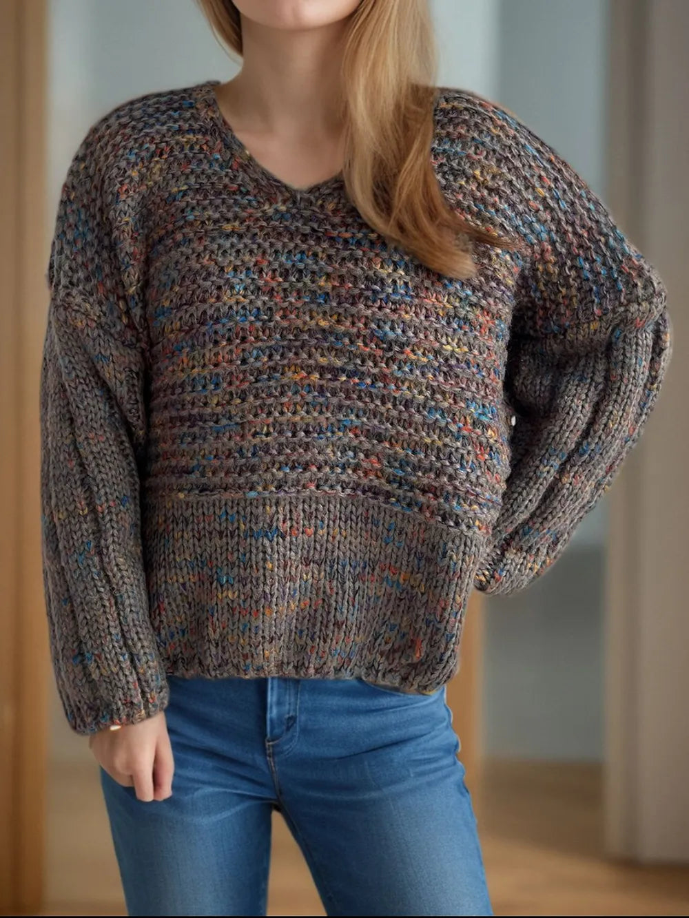 Ocean Rivière — Dropped Shoulder Long Sleeve Sweater, alternate view 12