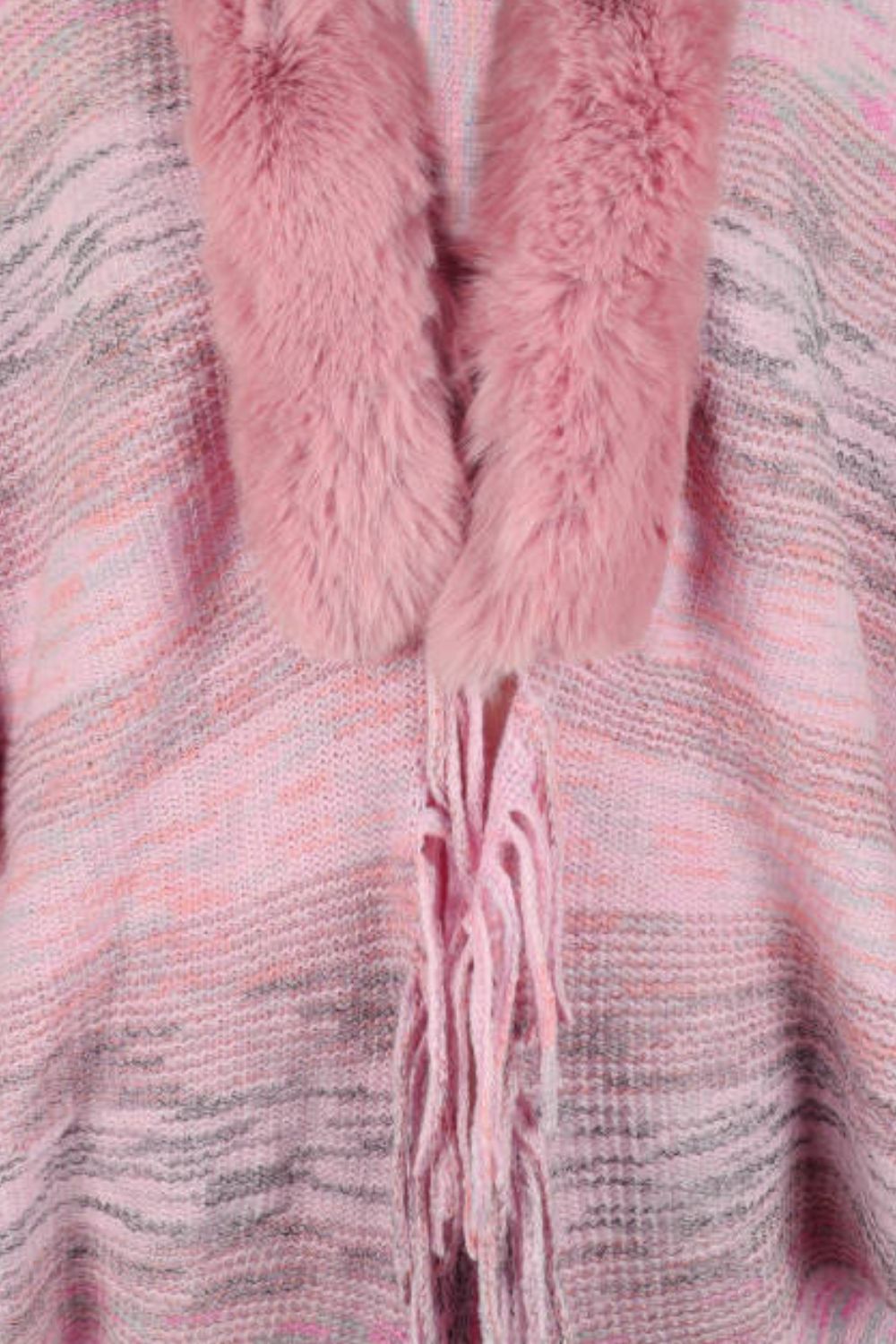 Arden Versailles — Open Front Fringe Hem Poncho, alternate view 6