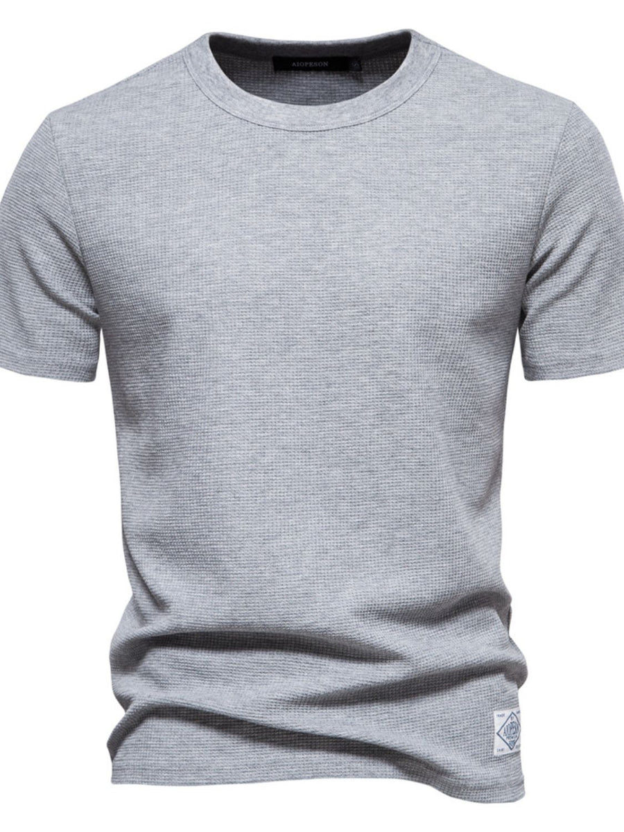 Men's Waffle-Knit Short Sleeve T-Shirt - Opulent Empire