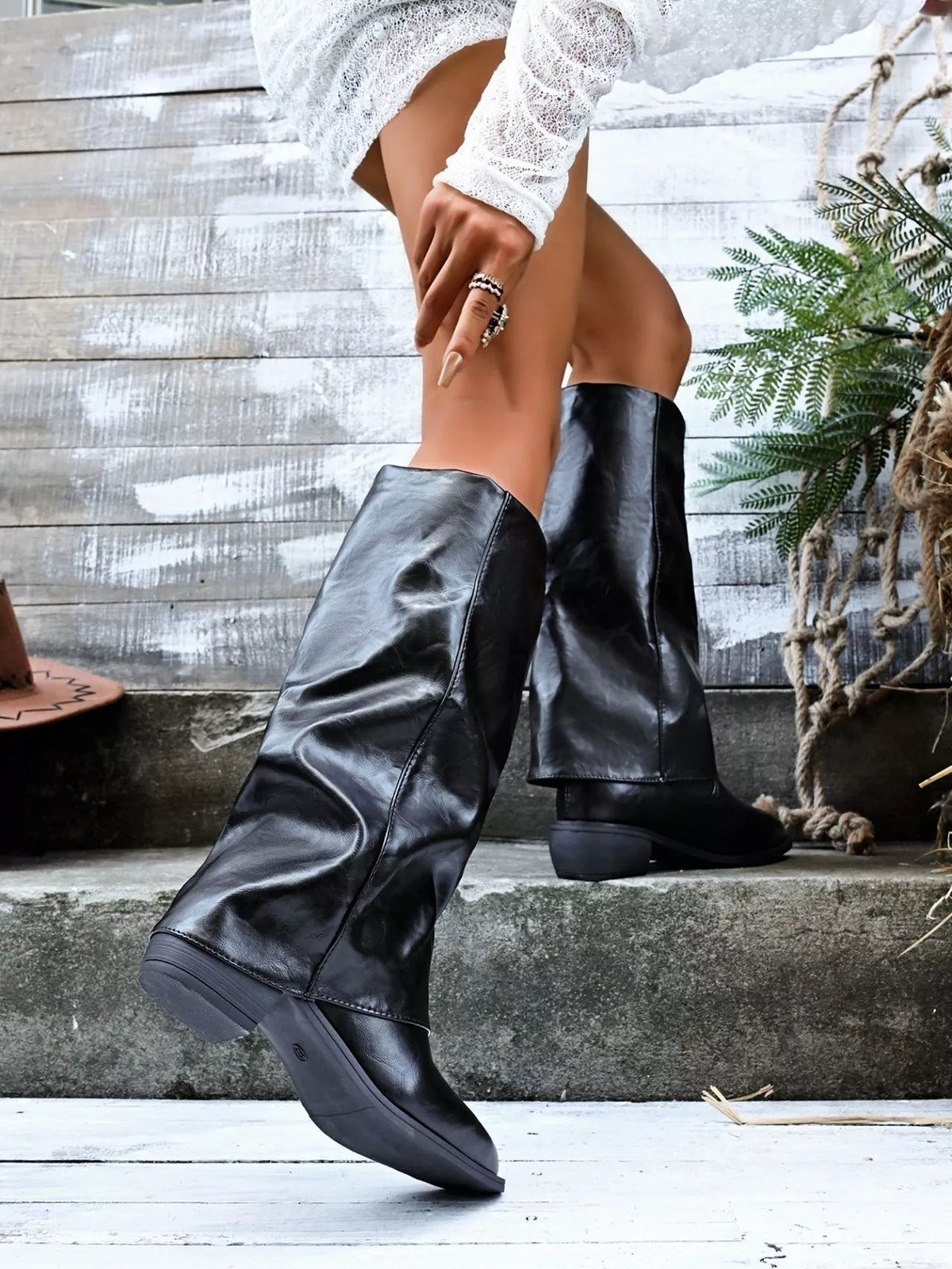 Darcy Saint-Clair — Point Toe Block Heels Boots Fashion Footwear, alternate view 7