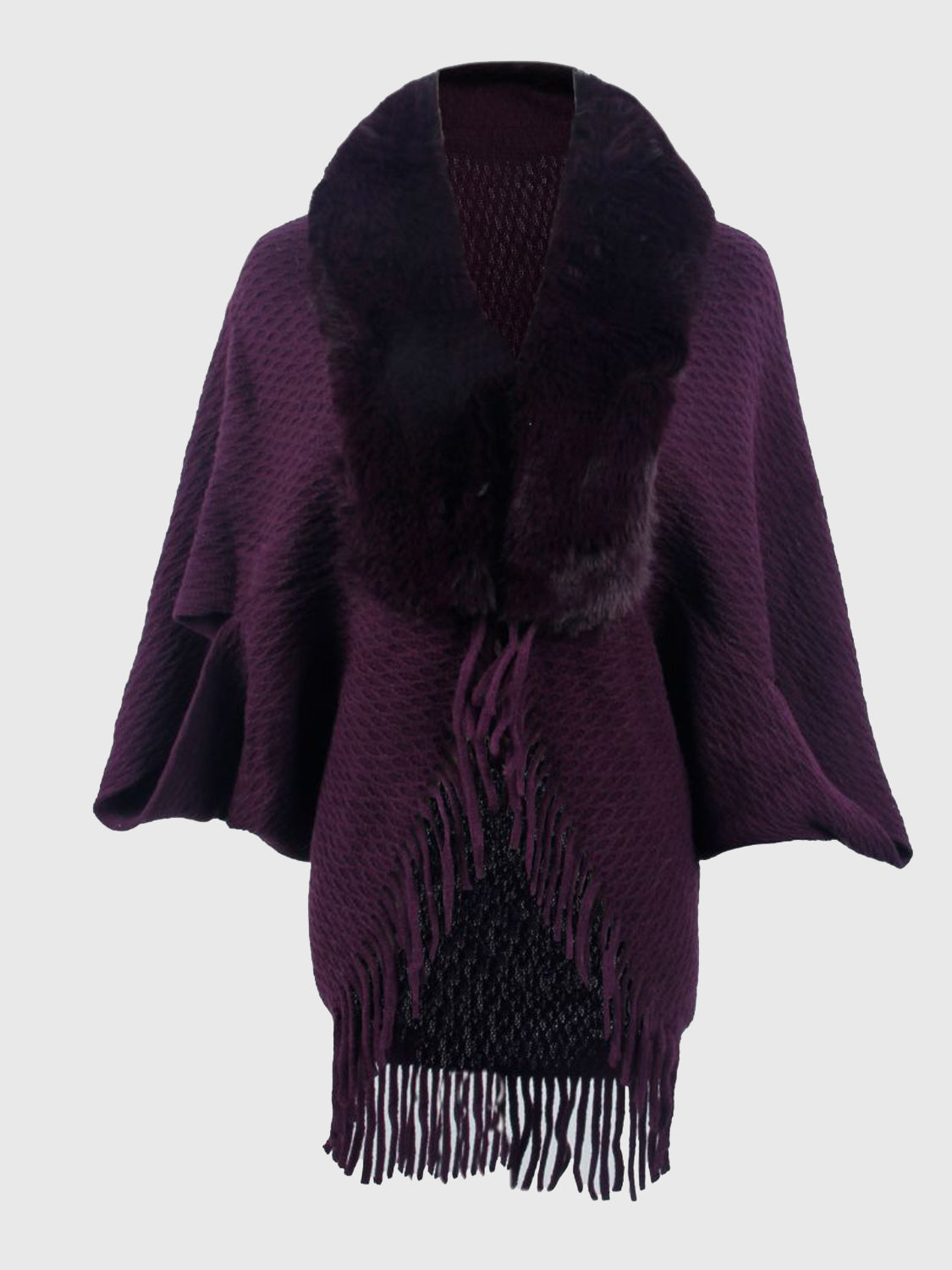 Zephyr Sorrento — Open Front Fringe Hem Poncho, alternate view 17
