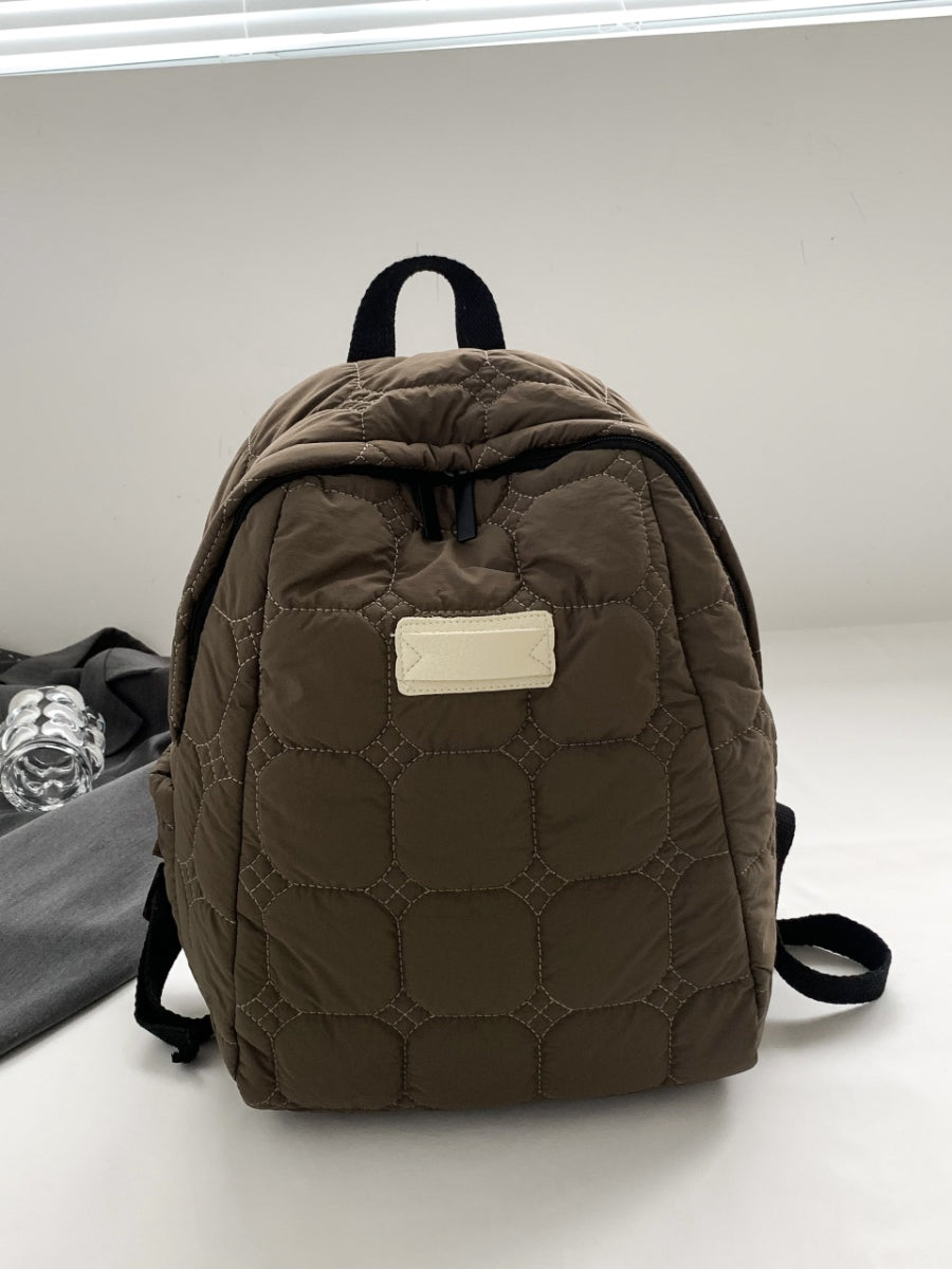 Quilted Polyester Backpack Bag