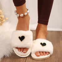 Wren Rosetti — Heart Open Toe Flats Slippers Fashion Footwear, alternate view 10