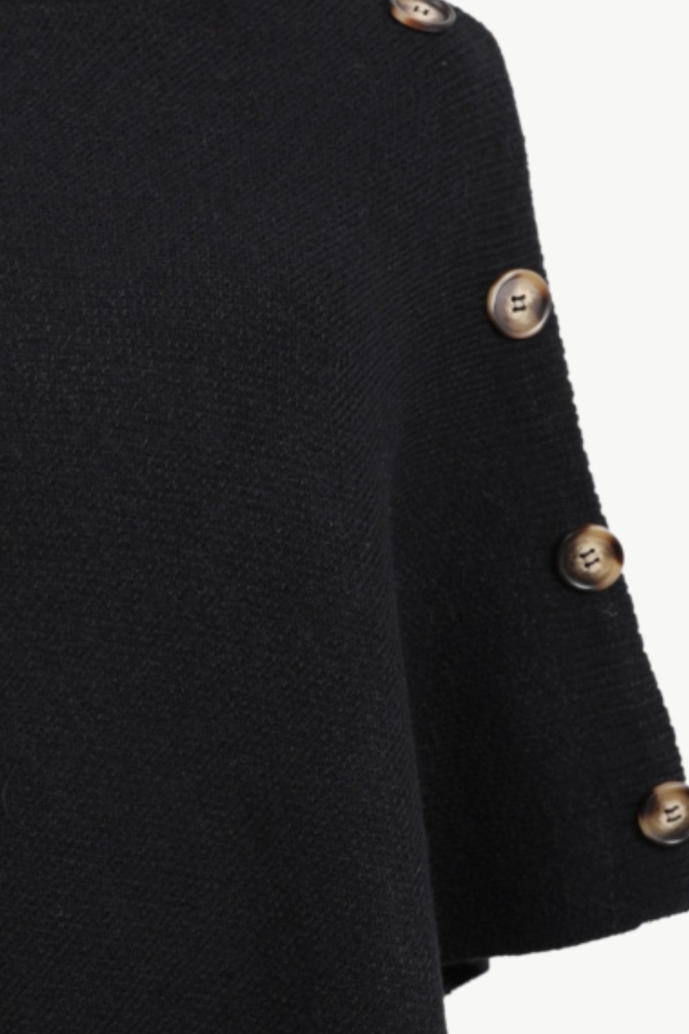 Onyx Versailles — Turtleneck Buttoned Poncho, alternate view 16