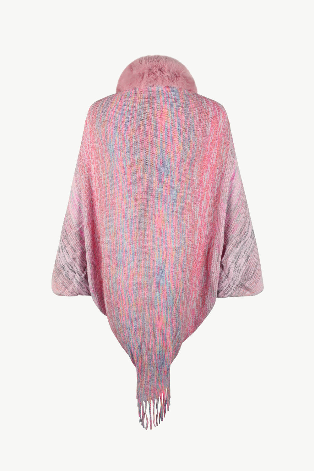 Arden Versailles — Open Front Fringe Hem Poncho, alternate view 5
