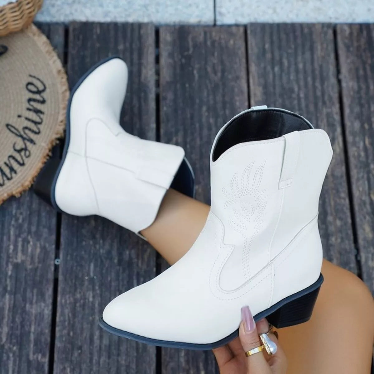 Lior Saint-Clair — Point Toe Block Heels Boots Fashion Footwear, alternate view 13