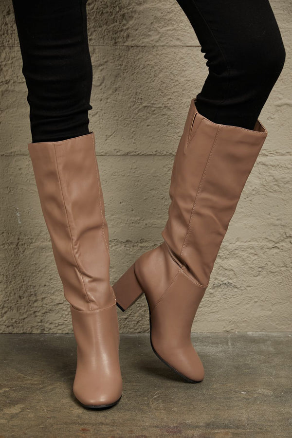 East Lion Corp Block Heel Knee High Boots - Opulent EmpireEast Lion Corp Block Heel Knee High BootsOpulent Empire