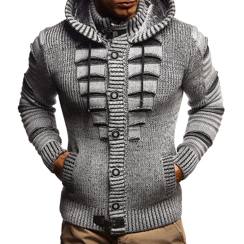 Ashton™ | Sweater - Men's Hooded Knitted Cardigan Jacket