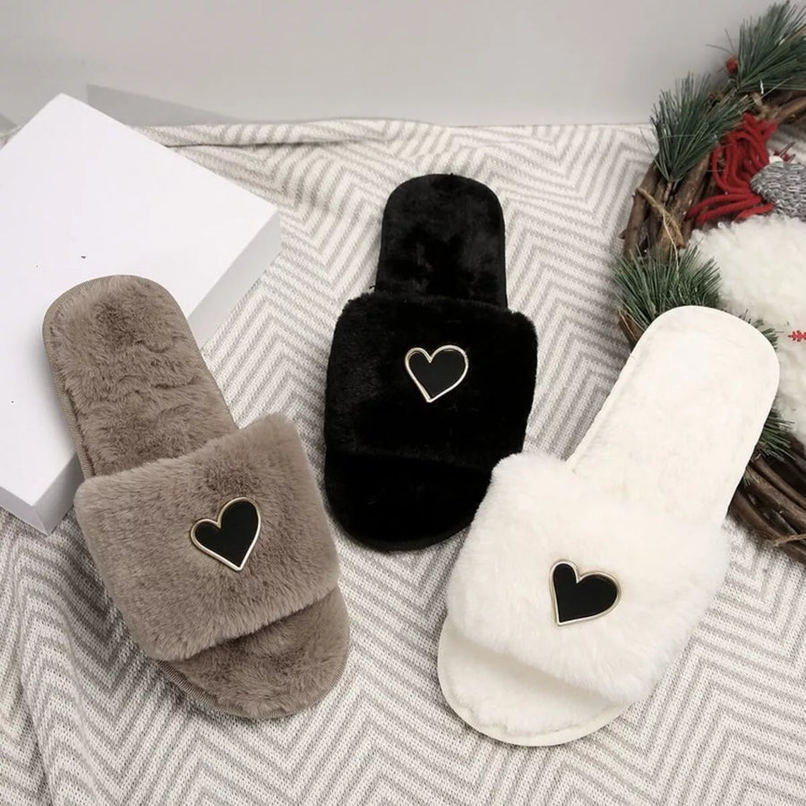 Wren Rosetti — Heart Open Toe Flats Slippers Fashion Footwear, alternate view 2