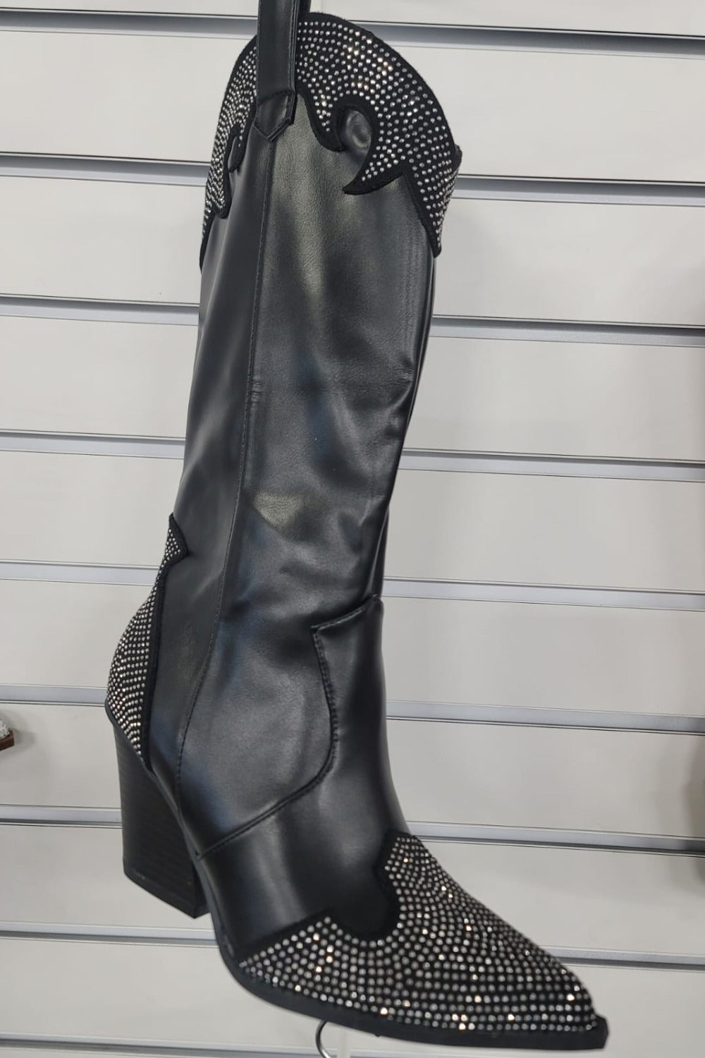 Onyx Beaumont — Weeboo Chunky Heel Rhinestone Decor Western Boots, alternate view 2