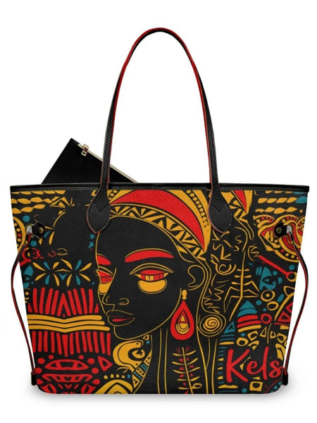 African Girls™ | Large Leather Tote Bags - Opulent Empire