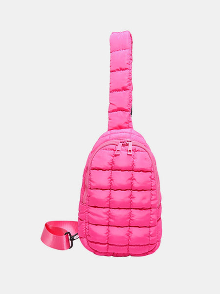 Quilted Nylon Crossbody  Bag