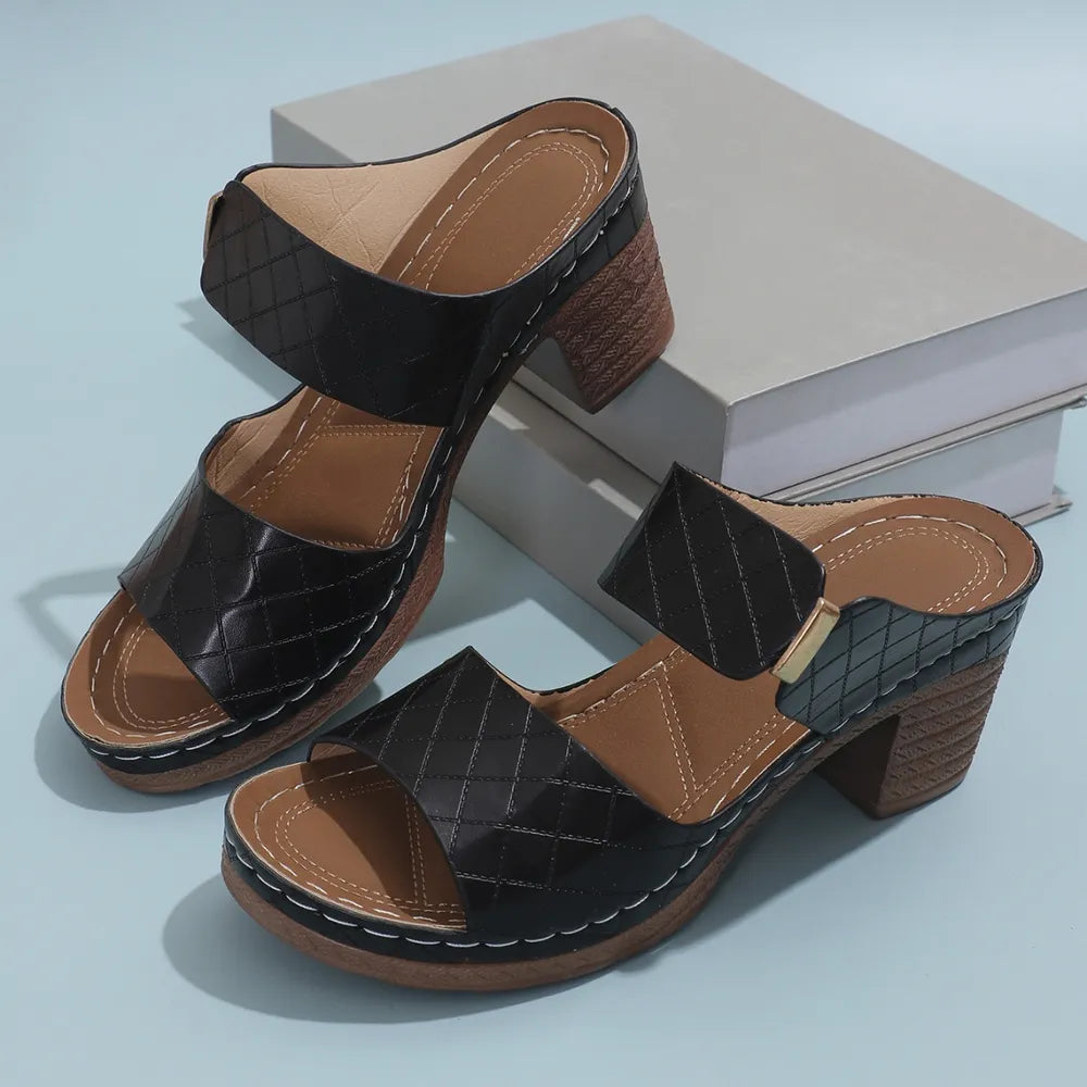 Ciel Allegra — PU Leather Block Heel Sandals, alternate view 3