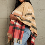 e.Luna Plaid Shawl Poncho Cardigan - Opulent Empiree.Luna Plaid Shawl Poncho CardiganOpulent EmpireClothing