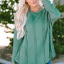 Exposed Seam Round Neck Blouse - Opulent EmpireExposed Seam Round Neck BlouseOpulent Empire