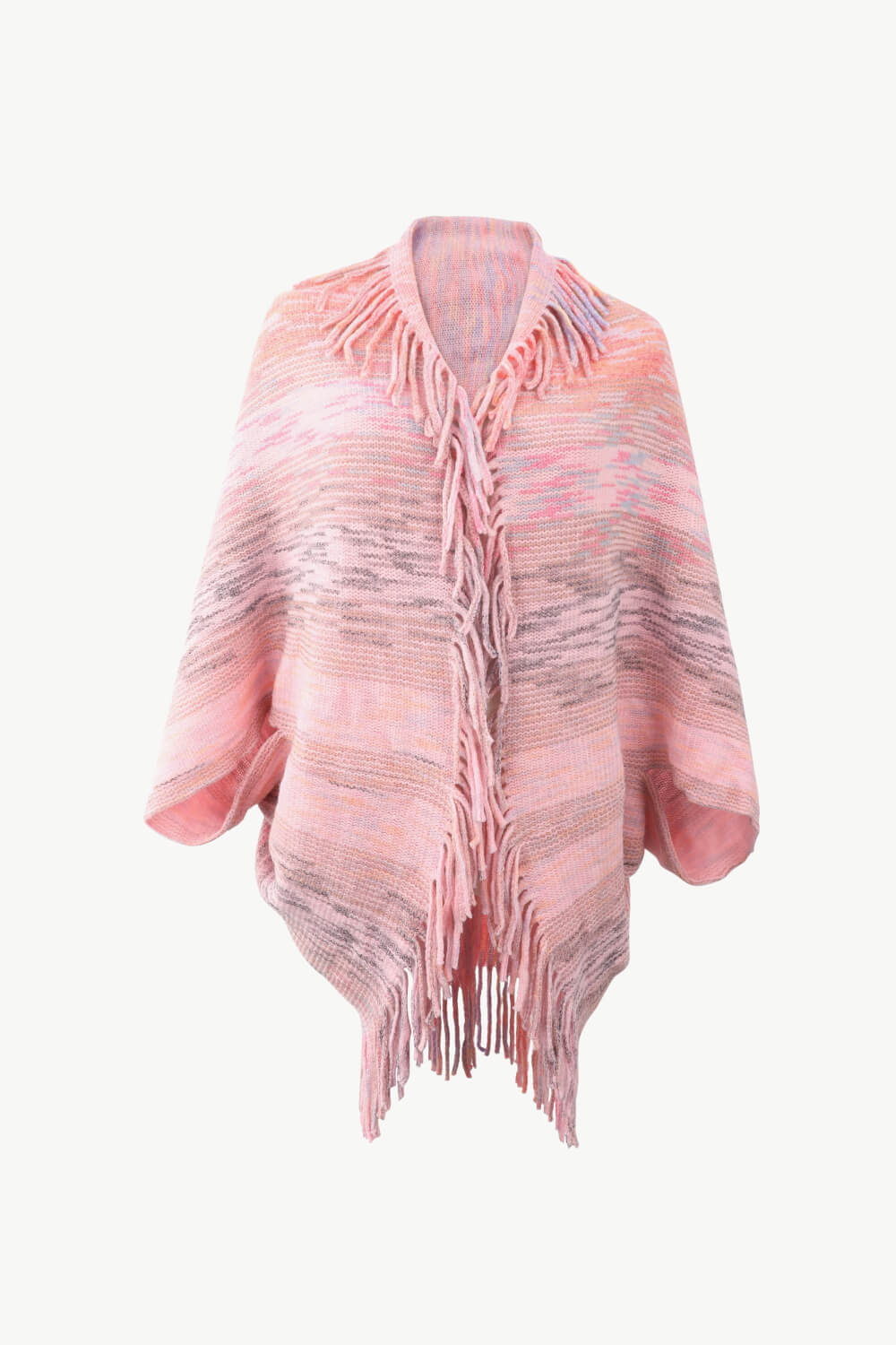 Ocean Sorrento — Multicolored Fringe Trim Poncho, alternate view 7