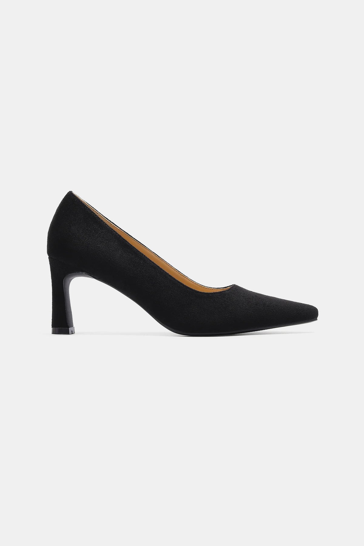 Ellis Montclair — Beast Fashion Faux Suede Point Toe Pumps Black Fashion Footwear, alternate view 4