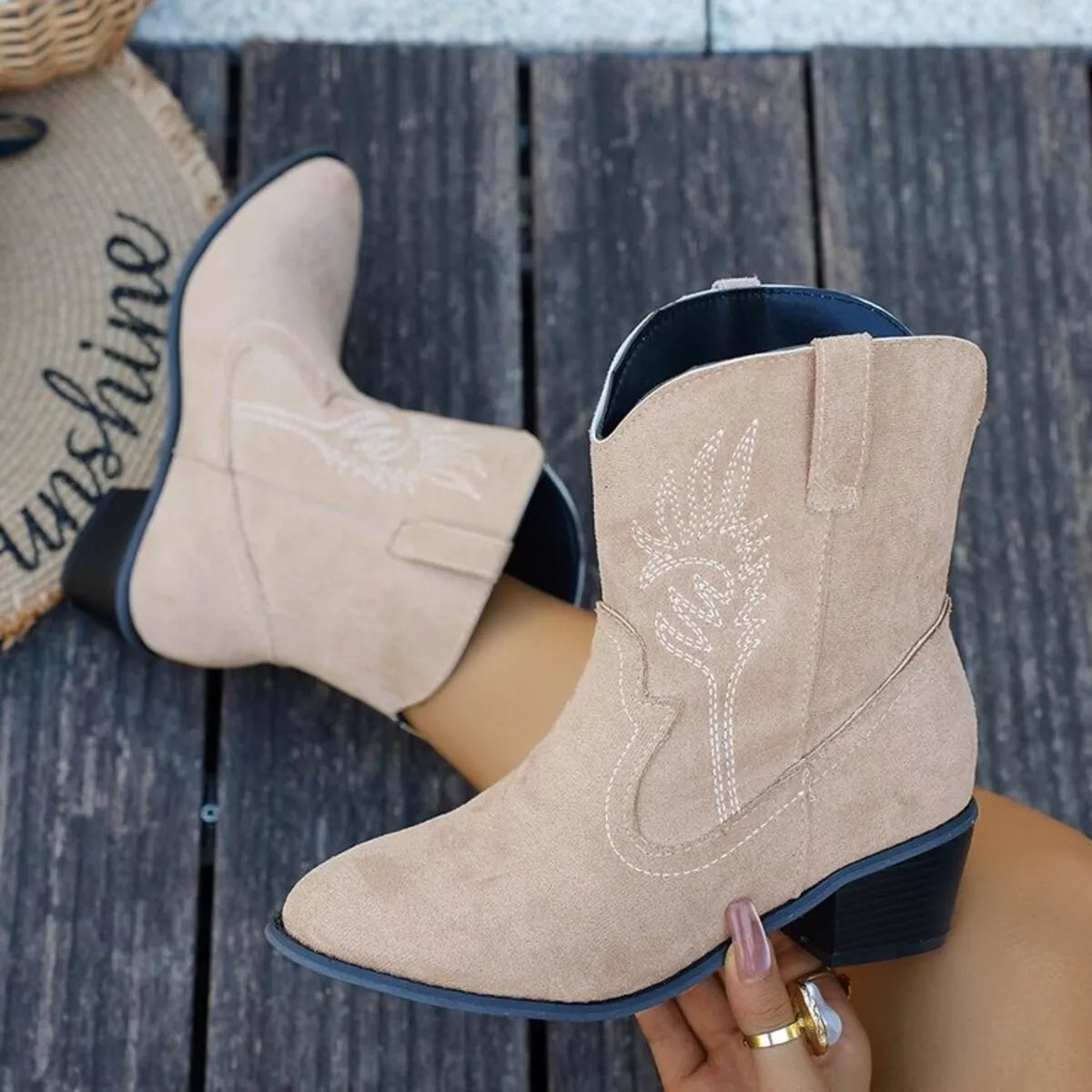 Lior Saint-Clair — Point Toe Block Heels Boots Fashion Footwear, alternate view 4