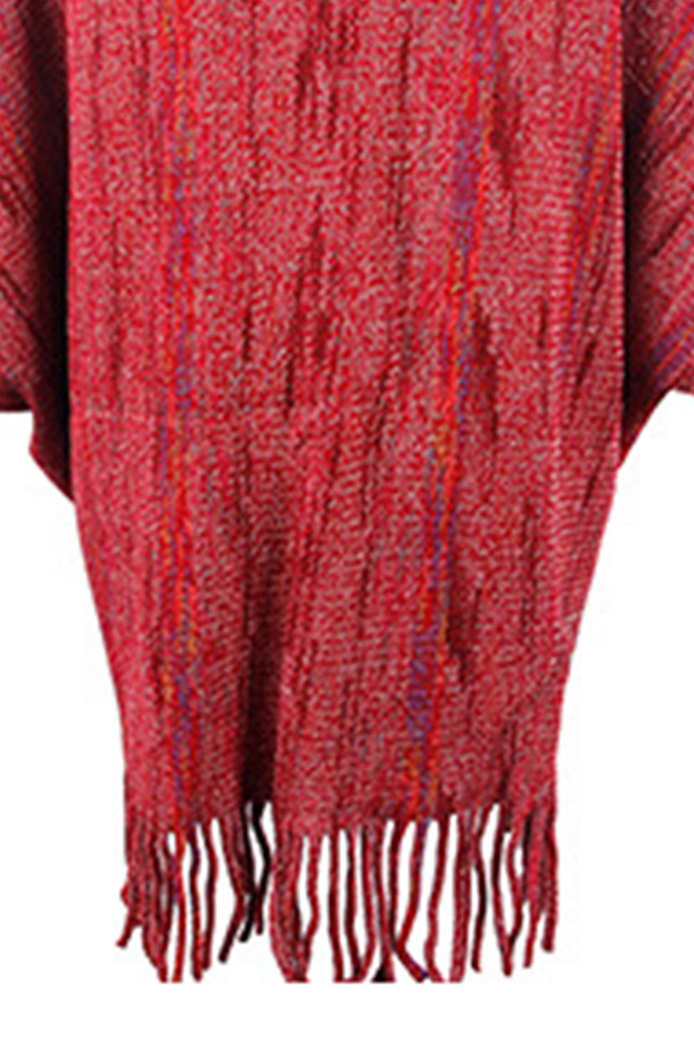 Marlowe Versailles — Fringe Detail Printed Poncho, alternate view 11