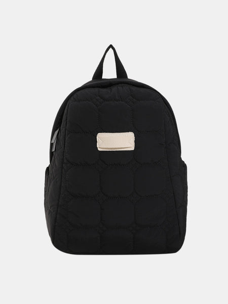 Quilted Polyester Backpack Bag