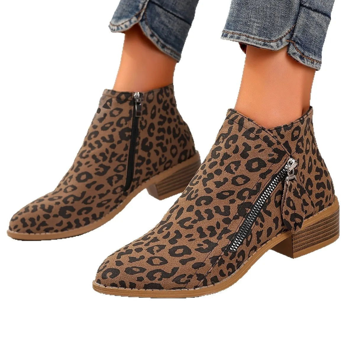 Harbor Fiorenza — Point Toe Block Heels Boots Fashion Footwear, alternate view 6