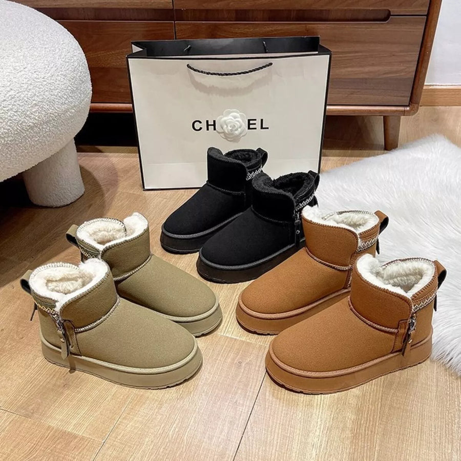 Cove Venturi — Round Toe Platform Boots Fashion Footwear