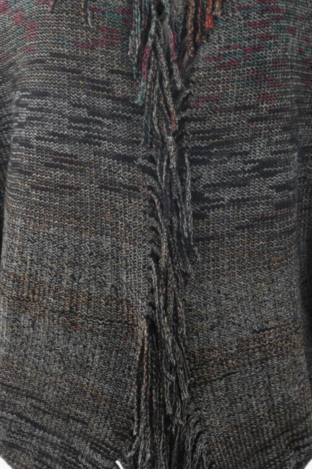 Ocean Sorrento — Multicolored Fringe Trim Poncho, alternate view 15