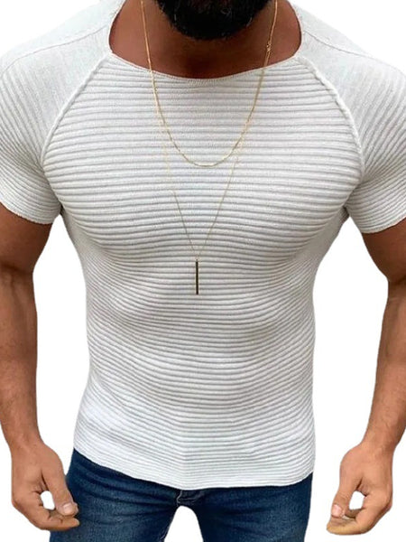 Men's Plus Size Round Neck Short Sleeve Top - Opulent Empire