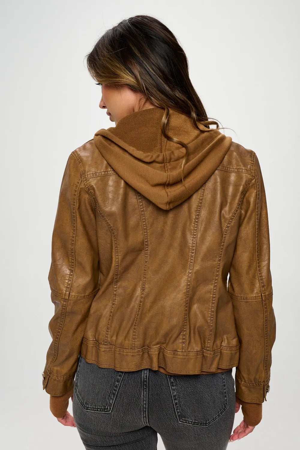 Fable Saint-Clair — Coalition LA Double Zip Hooded Long Sleeve Jacket, alternate view 2