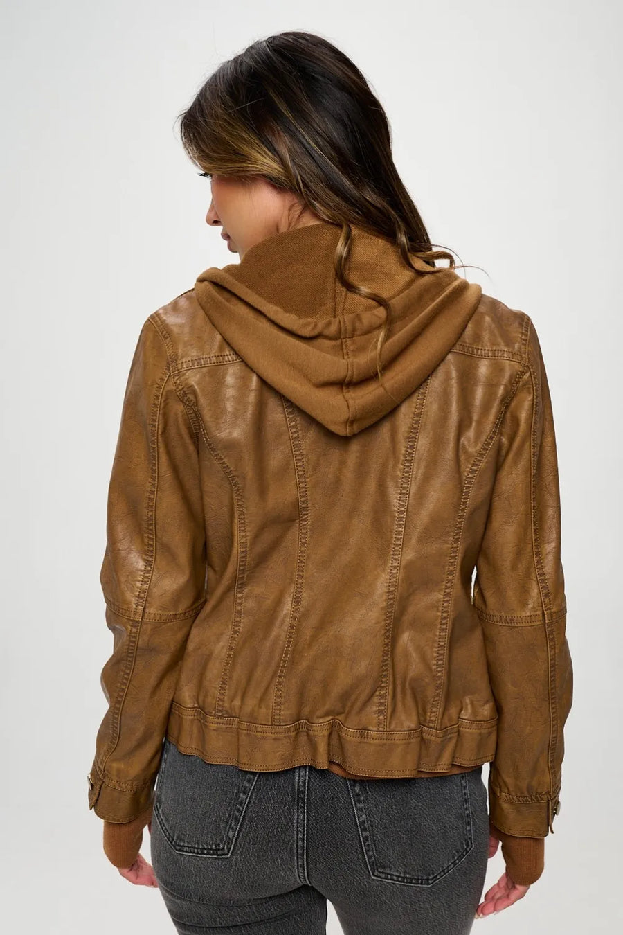 Fable Saint-Clair — Coalition LA Double Zip Hooded Long Sleeve Jacket, alternate view 2