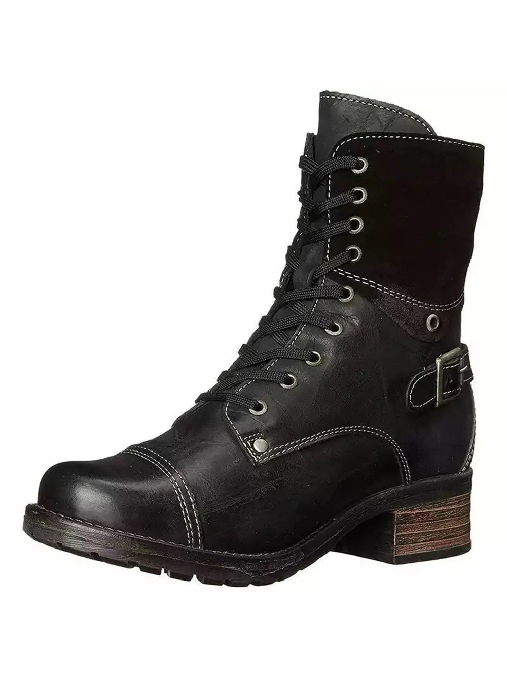 Indigo Sorrento — Lace-Up Block Heel Boots, alternate view 5
