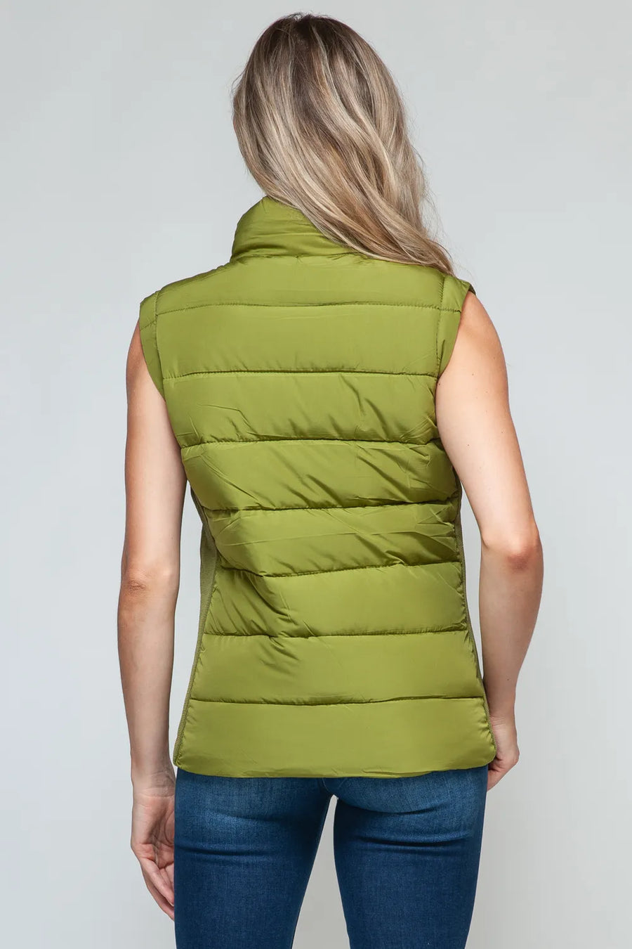 Ocean Saint-Clair — Snobbish Zip Up Turtleneck Vest with Pockets Cardamom Seed Sweater or Cardigan, alternate view 2