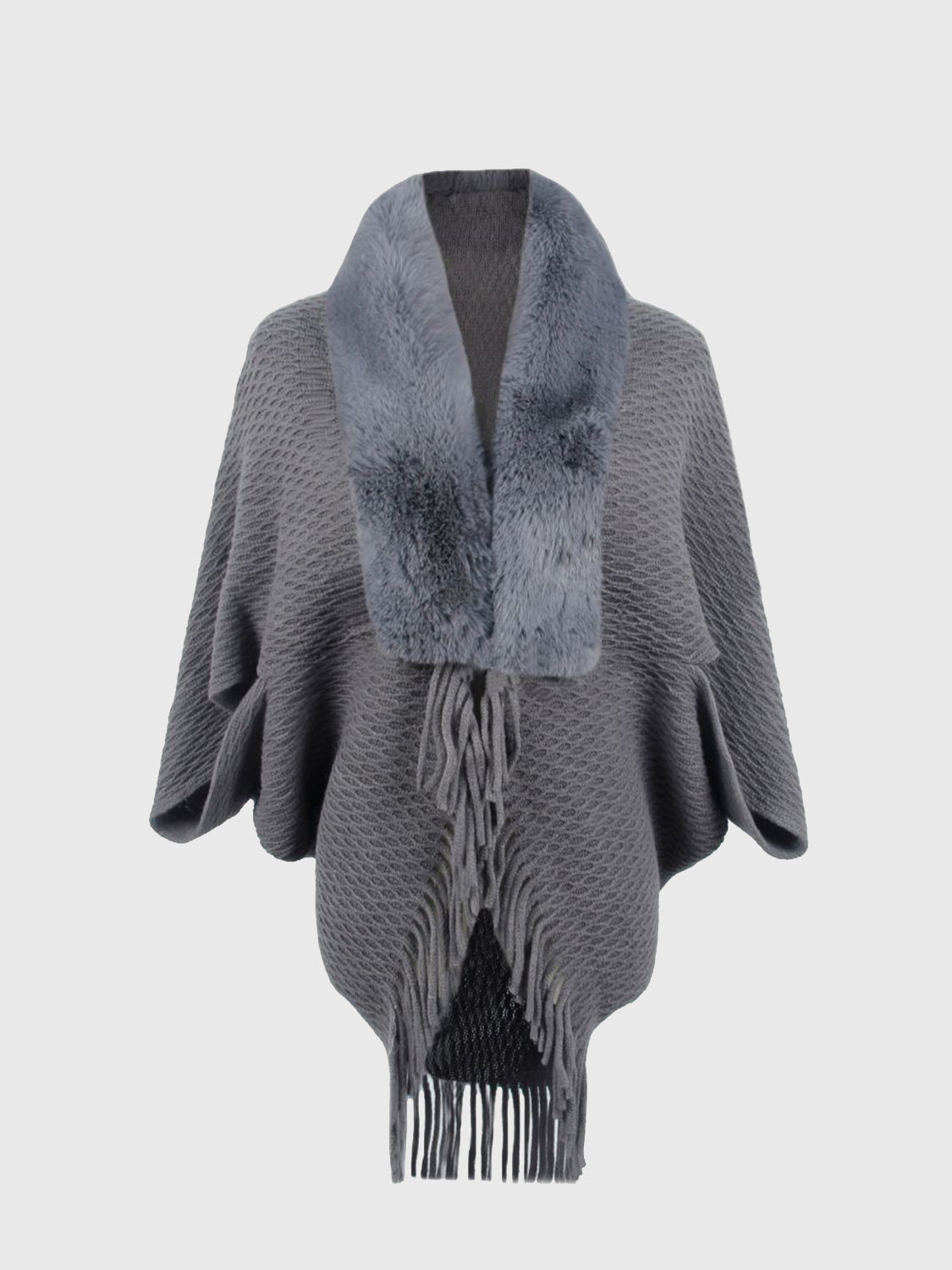 Zephyr Sorrento — Open Front Fringe Hem Poncho, alternate view 11