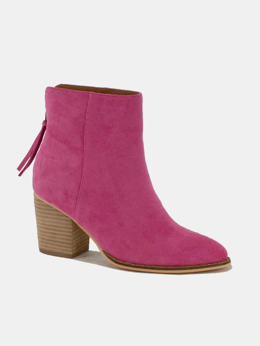 Beast Fashion Suede Point Toe Ankle Booties - Opulent Empire