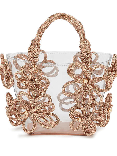 New Women's Diamond Inlaid Rhinestone Flower Handbag