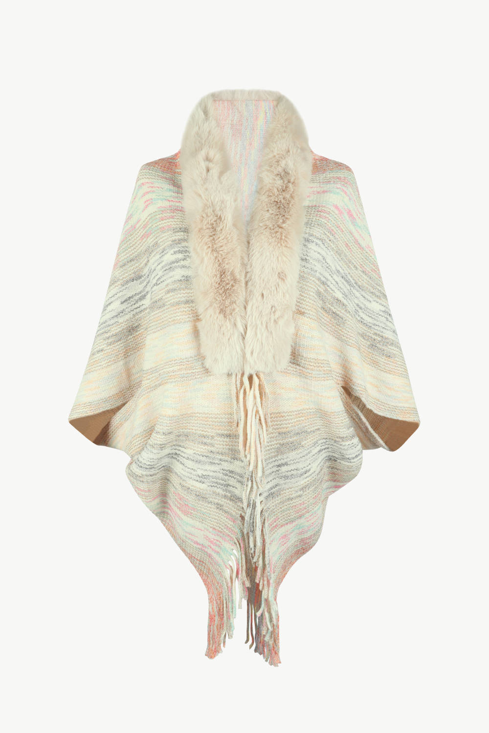 Arden Versailles — Open Front Fringe Hem Poncho, alternate view 7