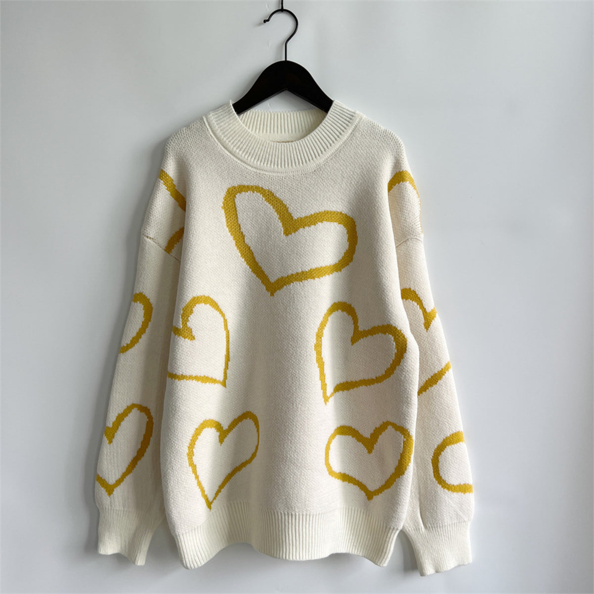 Nova Bellamy — Heart Pattern Long Sleeve Sweater, alternate view 14