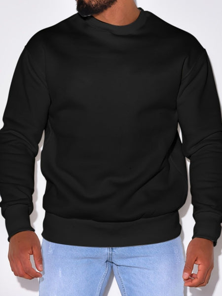 Men's Plus Size Round Neck Sweatshir - Opulent Empire