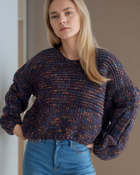 Dropped Shoulder Long Sleeve Sweater