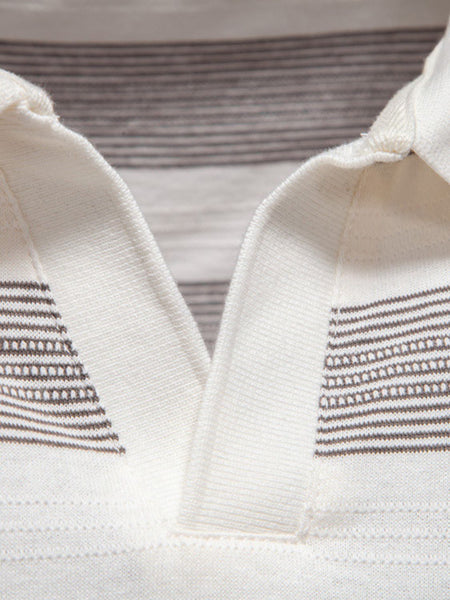 Men's Contrast Striped Short Sleeve Polo - Opulent Empire