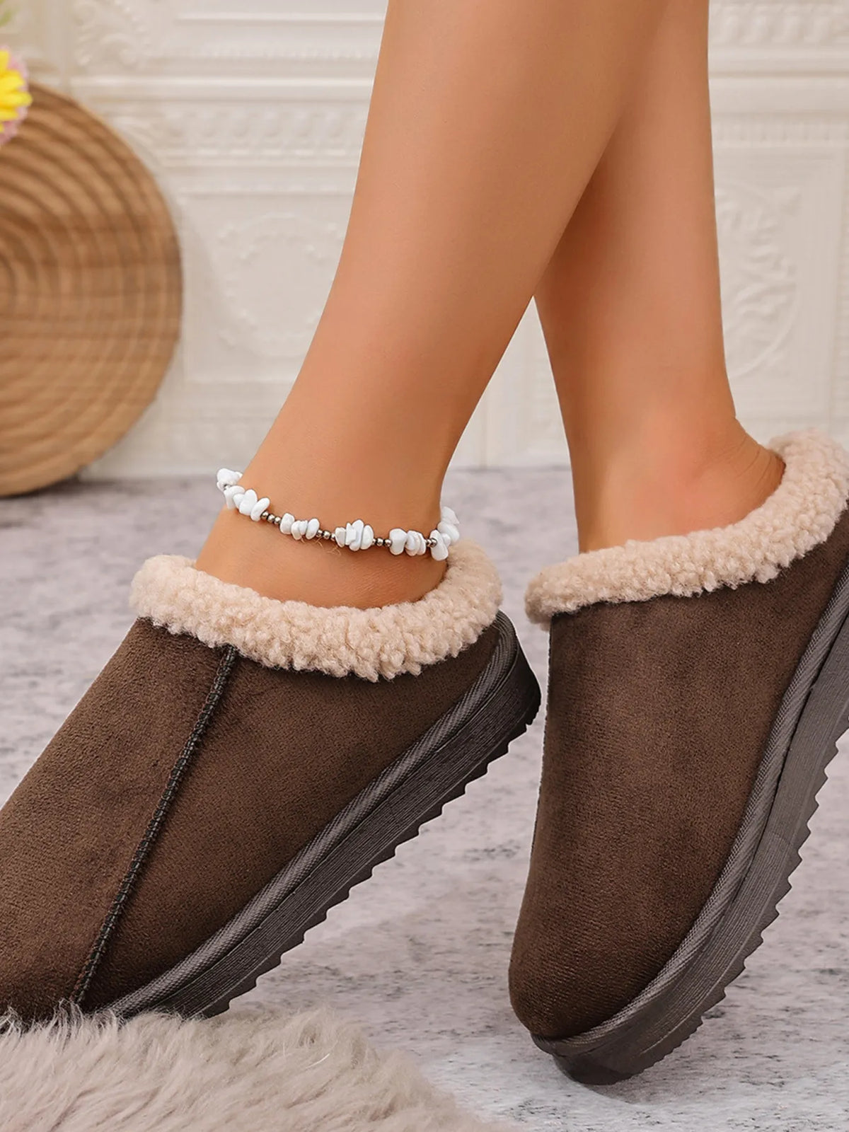 Paris Marino — Cozy Faux Fur Lined Slippers Fashion Footwear, alternate view 8