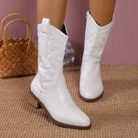 Blaise Marino — Point Toe Block Heels Boots Fashion Footwear, alternate view 18