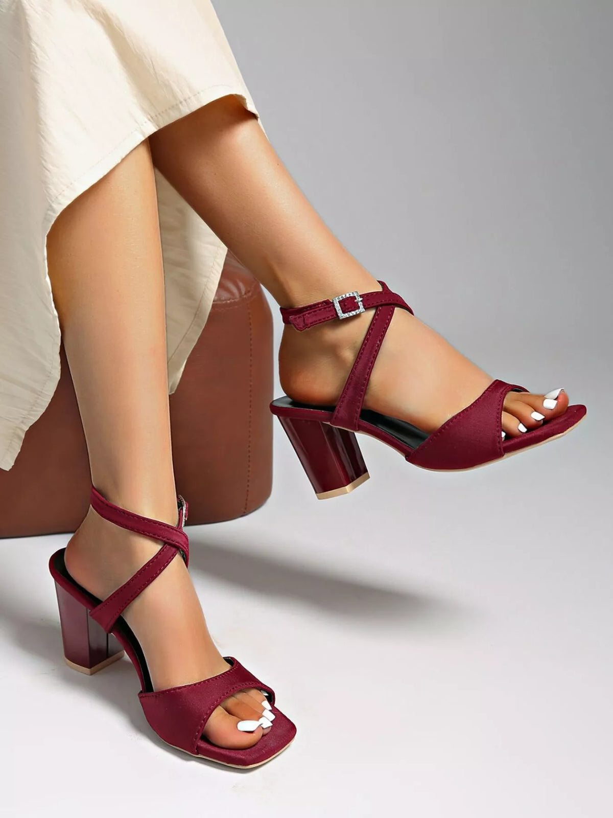 Sol Venturi — Open Toe Block Heels Sandals Fashion Footwear, alternate view 6