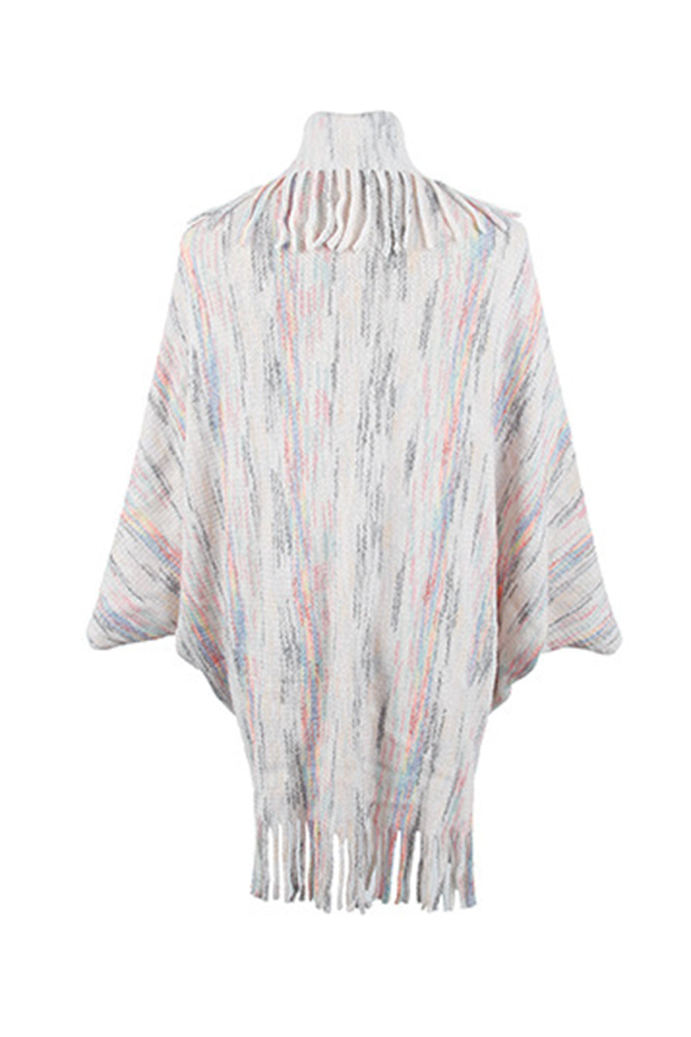 Marlowe Versailles — Fringe Detail Printed Poncho, alternate view 5
