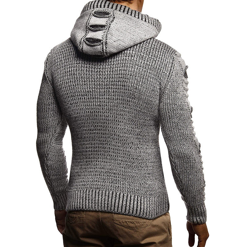 Ashton™ | Sweater - Men's Hooded Knitted Cardigan Jacket