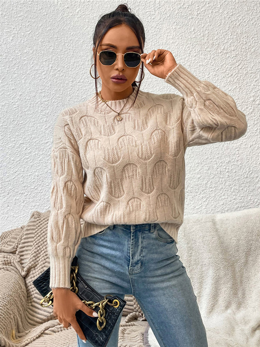 Monroe Delacroix — Round Neck Long Sleeve Sweater