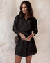 Fashion lapel slim cardigan temperament suit coat women