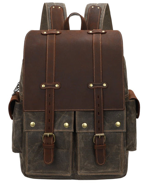 Fashion Retro Men's Canvas Backpack - Opulent EmpireFashion Retro Men's Canvas BackpackOpulent EmpireMen Backpack